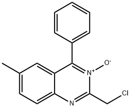 2-(클로로메틸)-6-메틸-4-페닐-퀴나졸린3-옥사이드 구조식 이미지