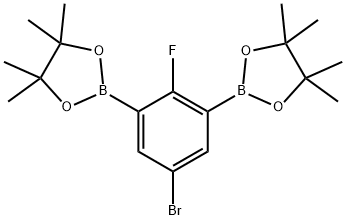 5-Bromo-2-fluoro-1,3-phenylenediboronic acid,bispinacol Structure