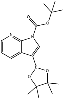 1-Boc-7-Azaindole-3-boronic acid pinacol ester 구조식 이미지