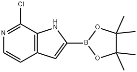 7-Chloro-2-(4,4,5,5-tetramethyl-1,3,2-dioxaborolan-2-yl)-1h-pyrrolo[2,3-c]pyridine Structure