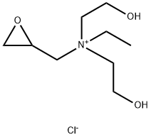 (2,3-epoxypropyl)ethylbis(2-hydroxyethyl)ammonium chloride Structure