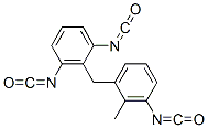 2-[(3-이소시아네이토-2-메틸페닐)메틸]-m-페닐렌디이소시아네이트 구조식 이미지