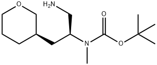 카르바믹산,N-[(1S)-1-(aMinoMethyl)-2-[(3R)-테트라히드로-2H-피란-3-일]에틸]-N-메틸-,1,1-디메틸에틸에스테르 구조식 이미지