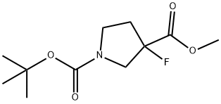 1-tert-부틸3-메틸3-플루오로피롤리딘-1,3-디카르복실레이트 구조식 이미지
