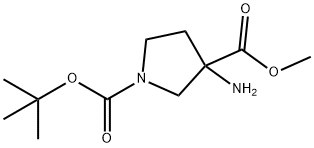 1-tert-부틸3-메틸3-a미노피롤리딘-1,3-디카르복실레이트 구조식 이미지