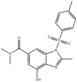 7-hydroxy-N,N,2-triMethyl-3-tosyl-3H-benzo[d]iMidazole-5-carboxaMide Structure