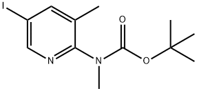 2-(tert-Butyloxycarbonyl-methylamino)-5-iodo-3-methylpyridine 구조식 이미지