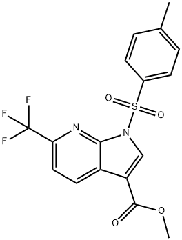 METHYL 6-(TRIFLUOROMETHYL)-1-TOSYL-1H-PYRROLO-[2,3-B]PYRIDINE-3-CARBOXYLATE 구조식 이미지