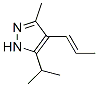 1H-Pyrazole,3-methyl-5-(1-methylethyl)-4-(1-propenyl)-,(E)-(9CI) Structure