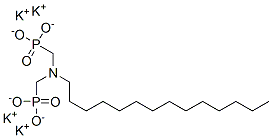 테트라칼륨[(테트라데실이미노)비스(메틸렌)]디포스포네이트 구조식 이미지