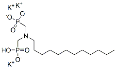 삼칼륨수소[(도데실이미노)비스(메틸렌)]비스포스포네이트 구조식 이미지