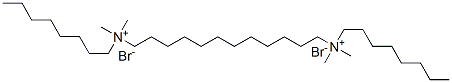 [dodecane-1,12-diylbis(dimethyloctylammonium)] dibromide Structure