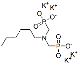 [(hexylimino)bis(methylene)]bisphosphonic acid, potassiumsalt Structure