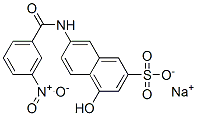 sodium 4-hydroxy-7-[(3-nitrobenzoyl)amino]naphthalene-2-sulphonate Structure