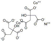 dicobalt(2+) nickel(2+) bis[2-hydroxypropane-1,2,3-tricarboxylate] Structure