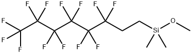 메톡시디메틸(3,3,4,4,5,5,6,6,7,7,8,8,8-트리데카플루오로옥틸)실란 구조식 이미지