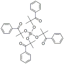 2,2′,2",2"'-[실란테트라일테트라키스(옥시)]테트라키스[2-메틸프로피오페논] 구조식 이미지