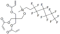 2-[[[dimethyl(3,3,4,4,5,5,6,6,7,7,8,8,8-tridecafluorooctyl)silyl]oxy]methyl]-2-[[(1-oxoallyl)oxy]methyl]-1,3-propanediyl diacrylate 구조식 이미지