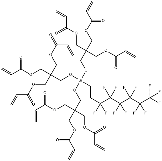 2-[(acryloyloxy)methyl]-2-[[[bis[3-(acryloyloxy)-2,2-bis[(acryloyloxy)methyl]propoxy](3,3,4,4,5,5,6,6,7,7,8,8,8-tridecafluorooctyl)silyl]oxy]methyl]propane-1,3-diyl diacrylate Structure