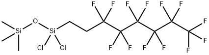 1,1-dichloro-3,3,3-trimethyl-1-(3,3,4,4,5,5,6,6,7,7,8,8,8-tridecafluorooctyl)disiloxane Structure