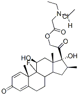 (11beta,16beta)-9-fluoro-11,17-dihydroxy-16-methyl-3,20-dioxopregna-1,4-dien-21-yl N,N-diethylaminoacetate hydrochloride 구조식 이미지