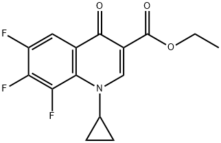 1-cyclopropyl-6,7,8-trifluoro-1,4-dihydro-4-oxo-3-quinoline carboxylic acid ethyl ester 구조식 이미지