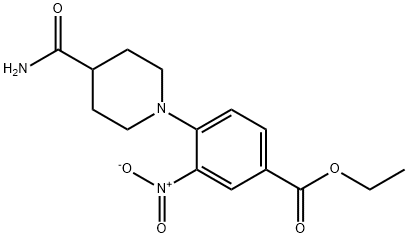 ETHYL 3-NITRO-4-(PIPERIDIN-4-CARBOXAMID-1-YL)BENZOATE 구조식 이미지