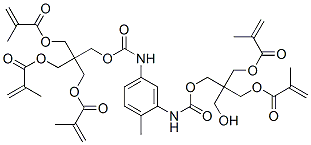 2-[[[[3-[[[3-hydroxy-2,2-bis[(methacryloyloxy)methyl]propoxy]carbonyl]amino]tolyl]carbamoyl]oxy]methyl]-2-[(methacryloyloxy)methyl]propane-1,3-diyl dimethacrylate  Structure