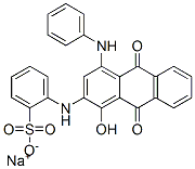 sodium [[4-anilino-9,10-dihydro-1-hydroxy-9,10-dioxo-2-anthryl]amino]benzenesulphonate Structure