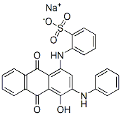 sodium [[3-anilino-9,10-dihydro-4-hydroxy-9,10-dioxo-1-anthryl]amino]benzenesulphonate Structure
