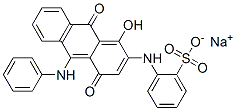 sodium [[10-anilino-4,9-dihydro-1-hydroxy-4,9-dioxo-2-anthryl]amino]benzenesulphonate 구조식 이미지