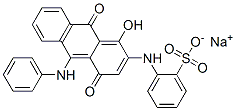 sodium [[10-anilino-4,9-dihydro-1-hydroxy-4,9-dioxo-2-anthryl]amino]benzenesulphonate Structure