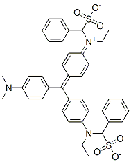 hydrogen [4-[[4-(dimethylamino)phenyl][4-[ethyl(sulphonatobenzyl)amino]phenyl]methylene]cyclohexa-2,5-dien-1-ylidene](ethyl)(sulphonatobenzyl)ammonium 구조식 이미지