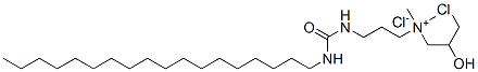 (3-chloro-2-hydroxypropyl)dimethyl[3-[[(octadecylamino)carbonyl]amino]propyl]ammonium chloride Structure