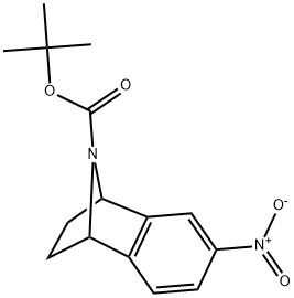 RAC-6-NITRO-1,2,3,4-TETRAHYDRO-1,4-EPIAZANO-NAPHTHALENE-9-CARBOXYLIC ACID TERT-BUTYL ESTER Structure