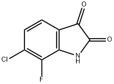 6-Chloro-7-fluoro-1H-indole-2,3-dione Structure