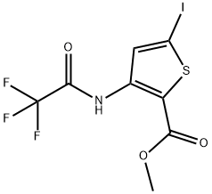 Methyl 5-iodo-3-(2,2,2-trifluoroacetamido)-thiophene-2-carboxylate Structure