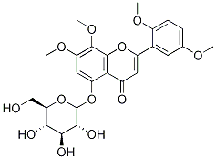 5-Hydroxy-7,8,2',5'-
tetraMethoxyflavone 5-O-glucoside Structure