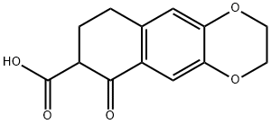 Naphtho[2,3-b]-1,4-dioxin-7-carboxylic  acid,  2,3,6,7,8,9-hexahydro-6-oxo- Structure