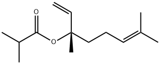 (S)-1,5-dimethyl-1-vinylhex-4-enyl isobutyrate Structure