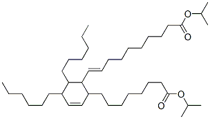 isopropyl 4,5-dihexyl-6-[10-(1-methylethoxy)-10-oxo-1-decenyl]cyclohex-2-ene-1-octanoate  Structure