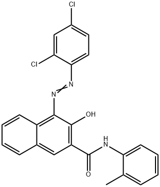 4-[(2,4-dichlorophenyl)azo]-3-hydroxy-N-(2-methylphenyl)naphthalene-2-carboxamide 구조식 이미지