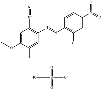 2-[(2-chloro-4-nitrophenyl)azo]-5-methoxy-4-methylbenzenediazonium hydrogen sulphate 구조식 이미지