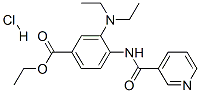 ethyl 3-(diethylamino)-4-[(3-pyridylcarbonyl)amino]benzoate monohydrochloride  Structure