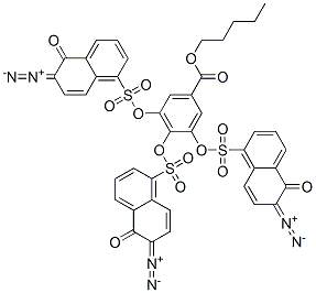 pentyl 3,4,5-tris[[(6-diazo-5,6-dihydro-5-oxo-1-naphthyl)sulphonyl]oxy]benzoate 구조식 이미지
