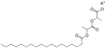 potassium 2-(1-carboxylatoethoxy)-1-methyl-2-oxoethyl stearate Structure