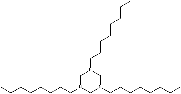 hexahydro-1,3,5-trioctyl-1,3,5-triazine Structure