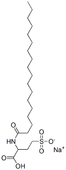 sodium hydrogen 2-[(1-oxooctadecyl)amino]-4-sulphonatobutyrate Structure