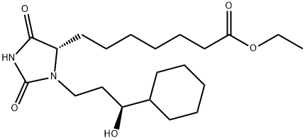 ethyl [S-(R*,R*)]-3-(3-cyclohexyl-3-hydroxypropyl)-2,5-dioxoimidazolidine-4-heptanoate  Structure