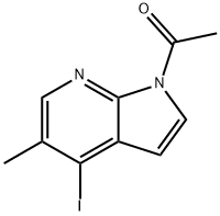 Ethanone, 1-(4-iodo-5-Methyl-1H-pyrrolo[2,3-b]pyridin-1-yl)- Structure